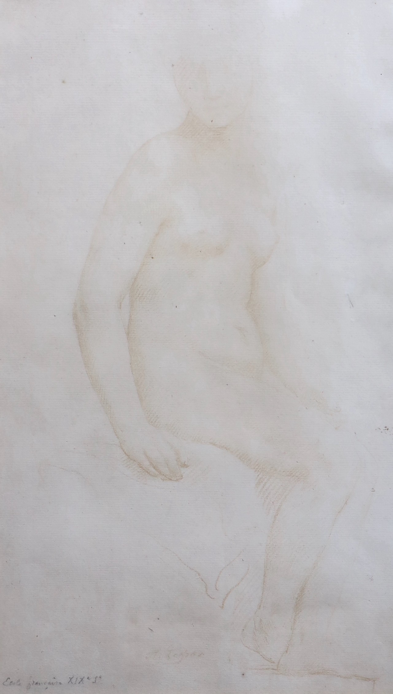 Alphonse Legros RA (1837-1911), Nude study, sanguine chalk on paper